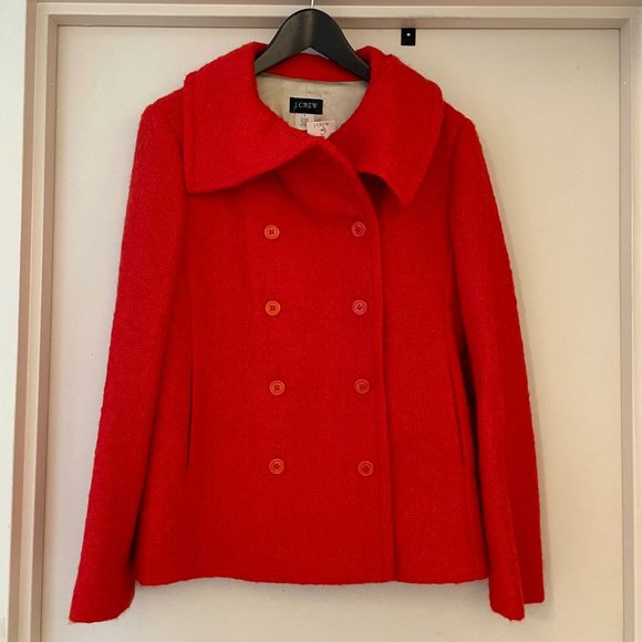 J. Crew Jackets & Blazers - J. Crew Boucle Mohair Lucille Peacoat - Size 8